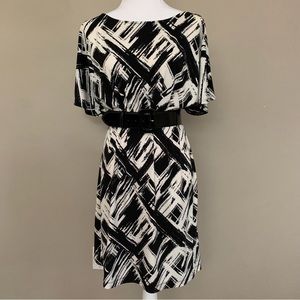 Talbots black & white easy care pullover boat neck summer dress. Size PS.